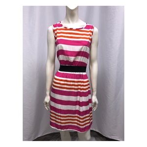 Rosebud stripe dress
